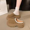 Muffin thick-soled heightening Boken shoes bag head half slippers women's 2025 autumn new wear one-pedal Boken slippers