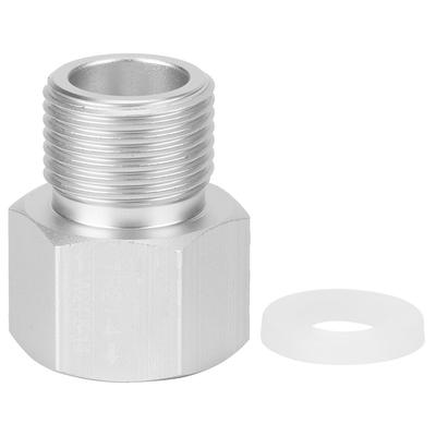 TR21x4 zu W21.8‑14 Adapter Aluminium Soda Zylinder CO2 Tank Konverter Silber