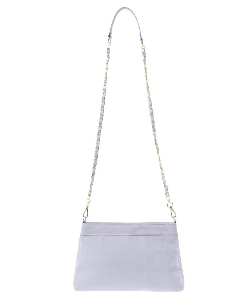 Maison de FLEUR Stone Ribbon Shoulder Bag, Grayish Blue, 08000047000