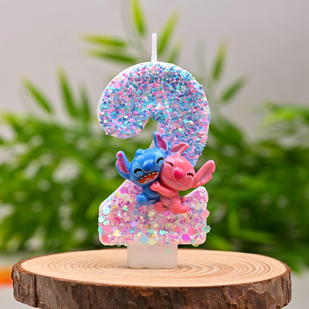 

Digital Long-Eared Stitch Cartoon Candle for Birthday Cake Parties
