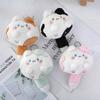 Squeak Long Tailed Cat Hanging Pendant Cute Bag Ornaments Stuffed Cat Key Chain  for Girl's Bag