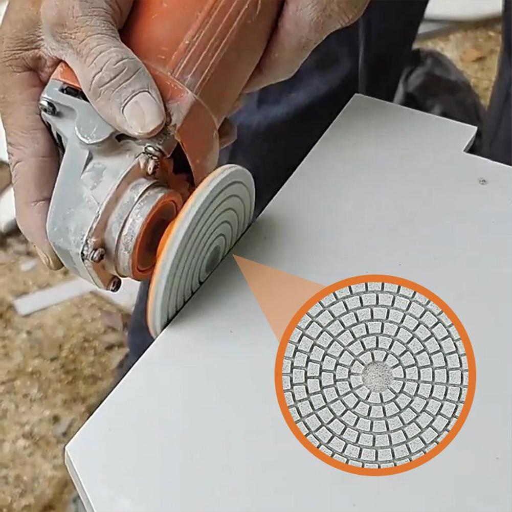 80mm Ceramic Tile Trimming Polishing Disc M10 Angle Grinder Wet&Dry Polishing Marble Quartz Stone Chamfering Grinding Edge 150#