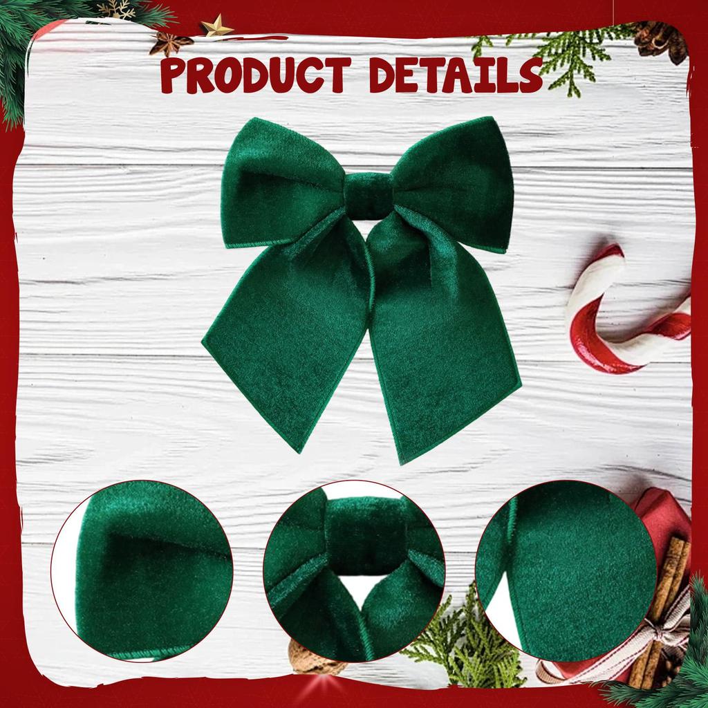 Christmas Bow Flannel Velvet Large Party Decoration Ornament Tree Topper for Xmas Decorations Wedding Home Room