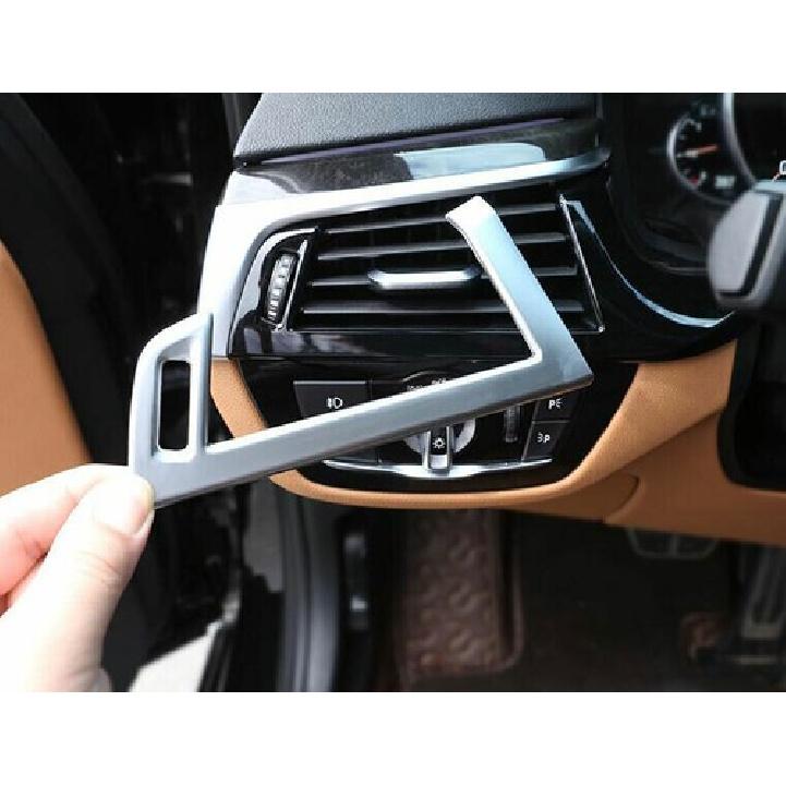 Matte Silver For BMW 5 Series G30 Cover Trim Console L&R Air Outlet Vent 18-22