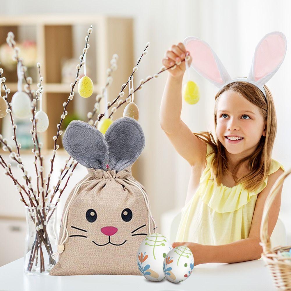 

Multi-functional Easter Rabbit Ear Bag 2025 Easter Bundle Pocket Wedding Birthday Party Decoration