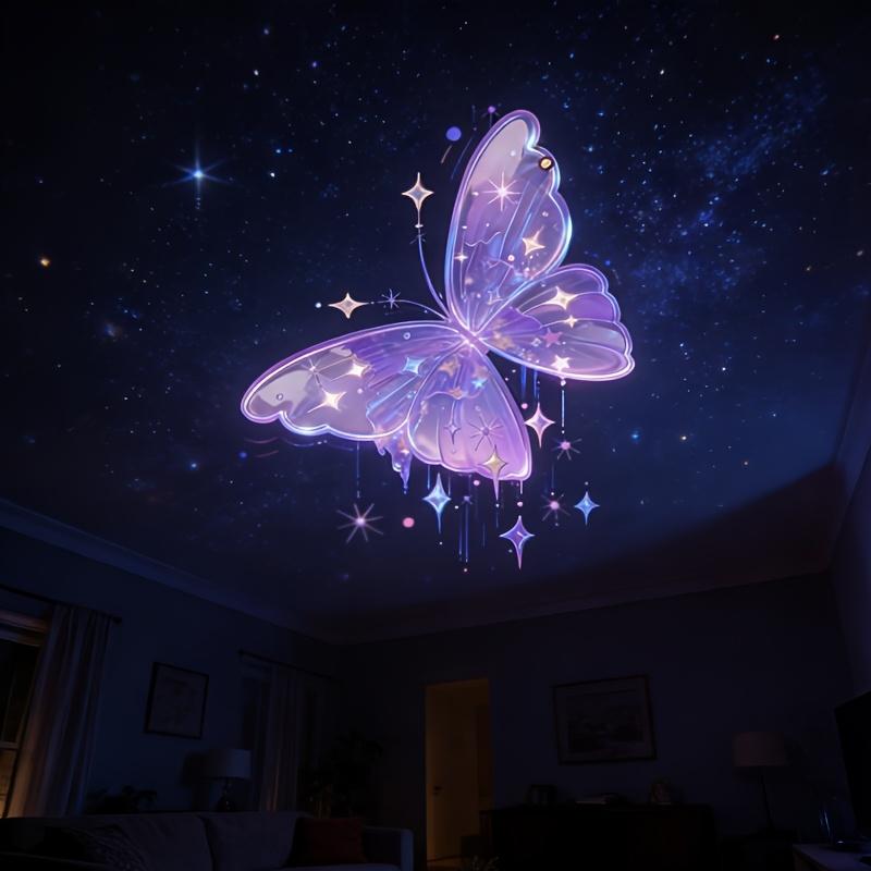 LED USB Projektorlicht 3/6 Stück Projektionsmuster - Verstellbar Wal Schmetterling Qual Seestern Nachtlicht Festival Geschenk