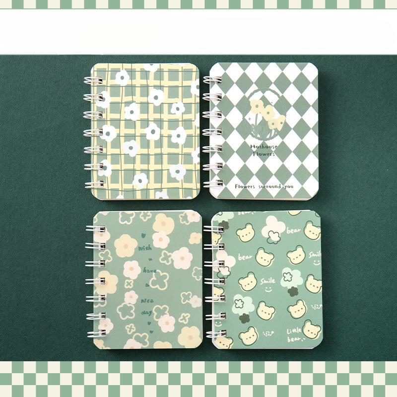 A7 Liten söt Kawaii fickanteckningsbok Blankfodrad anteckningsblock Mini Journal Memo Anteckningsblock för Student Traveller Skoltillbehör