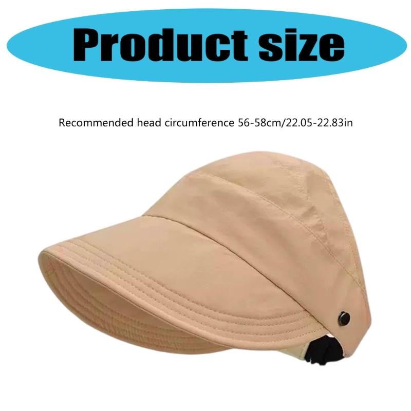 Breathable Ponytail Hat Women's Sunscreen Hat Adjustable Portable Sun Hat for Running Golf Beach