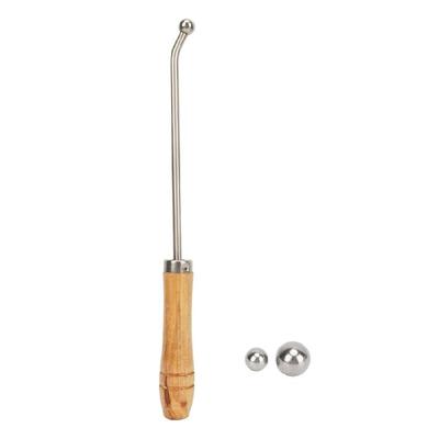 Nonslip Wood Handle Dent Remover Stainless Steel for Saxophone Trombone Small Horn with 3 Metal Repair Accessories