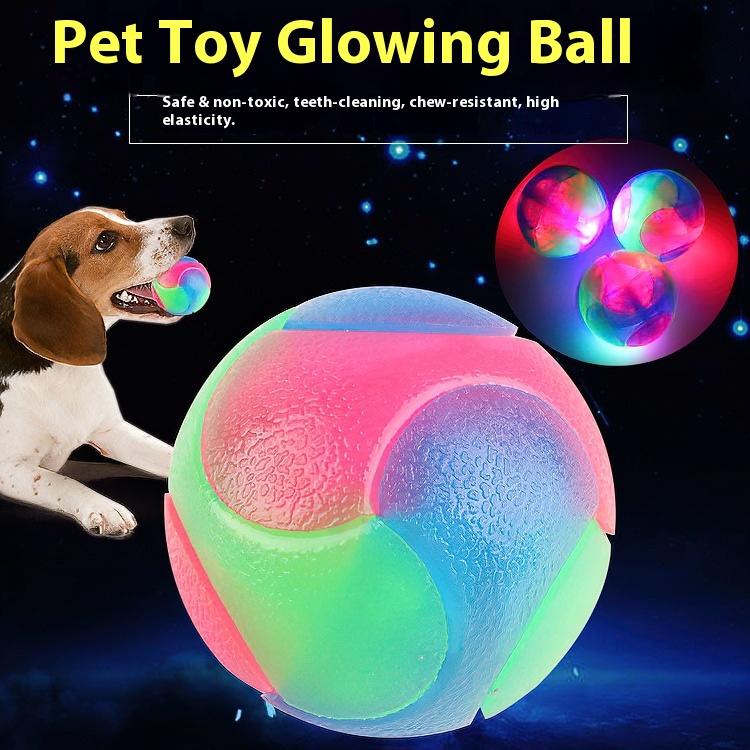 Hračka pro psa Svítící míč Blikající Elastický míč Světelný Interaktivní Mazlíček Vhodný pro Štěně Kočku Amazon Elastický Odolný proti kousání