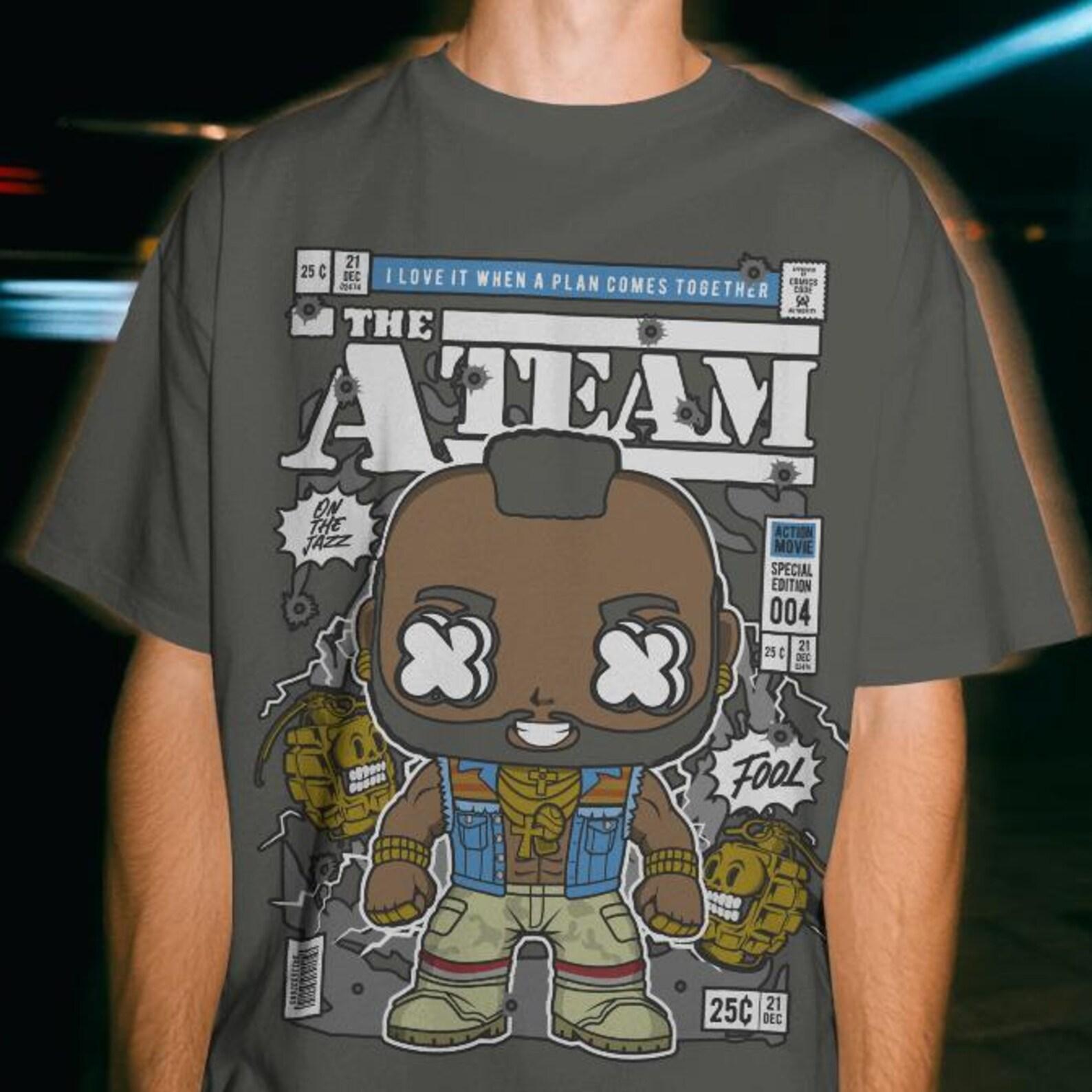 Comfort Colors The A Team Comic Style T-Shirt - B. A. Baracus Graphic Tee 2XL