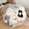 1pc Cute Cats Pattern Umbrella with Plastic Handle,Suitable for All Seasons Home Travel Outdoor UmbrellaDD556