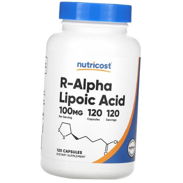 

R-Альфа-липоевая кислота, R-Alpha Lipoic Acid 100, Nutricost (70647005) 120caps