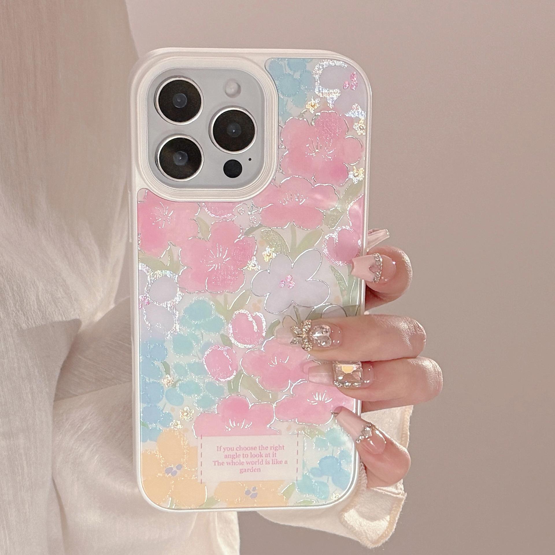 

Gilded Flowers IPhone 16 Mobile Case Apple 15 Small Fresh 14 Applicable To 16pro Max Advanced Sense 12 13 12pro(6.1)