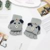 Kids' Winter Fingerless Flip-Top Writing Gloves – Warm Half-Finger Gloves for Boys & Girls