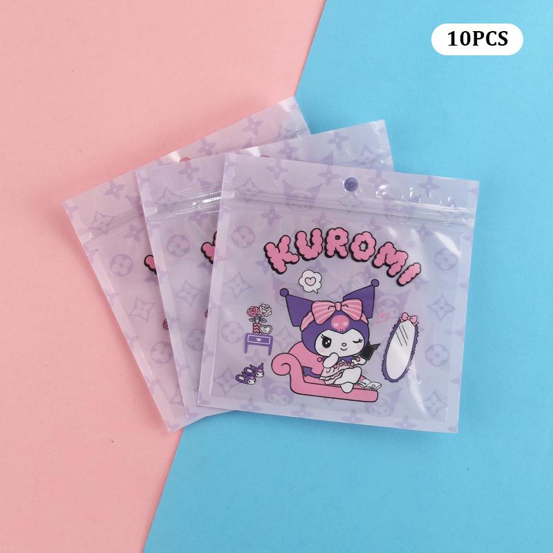10Pcs Creative Kawaii Cute Cartoon Candy Cookies Ziplock Bag Snack Packaging Bag Multifunctional Ziplock Bag Festivals Gifts A4