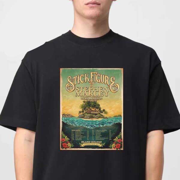 Stick Figure Island Holiday Summer Tour Dates 2026 Vintage T-Shirt Size S-4XL XXXL
