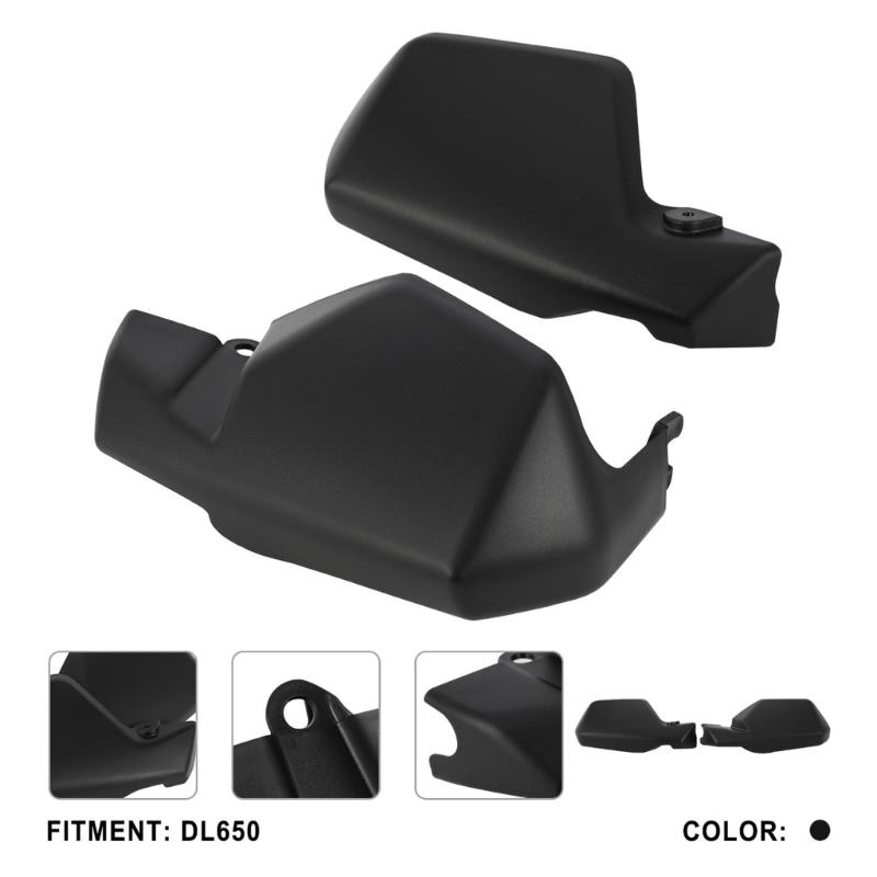 Motorcycle Handguard Cover Pair for DL650 2004-2023, Black Molded Covers Built for Daily Road Miles, Travel Routes, and Day Trip Distance