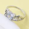 Huajie Wedding Heart Shape Sparking Cubic Zirconia Women's Rings Charming Engagement Bride Ring  Trend