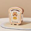 Cute Capybara Lunch Box Toast Shape 1000ml Large Capacity Food Storage Box Grid Seal Meal Boxes for Outdoor Picnic School