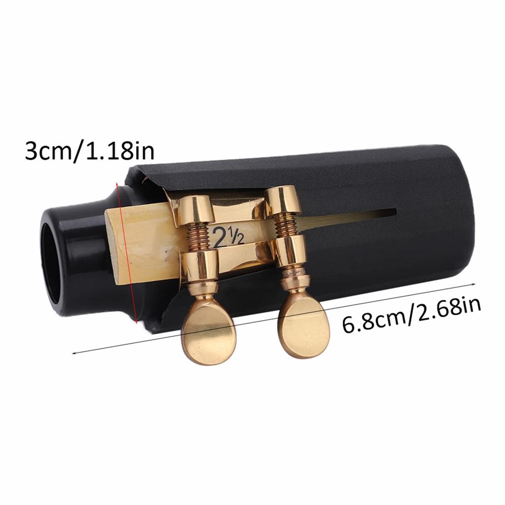 Soprano Saxophone Mouthpiece Set, Portable Saxophone, ABS Mouthpiece with Cap, Metal Buckle Reed Pad, Musical Instrument