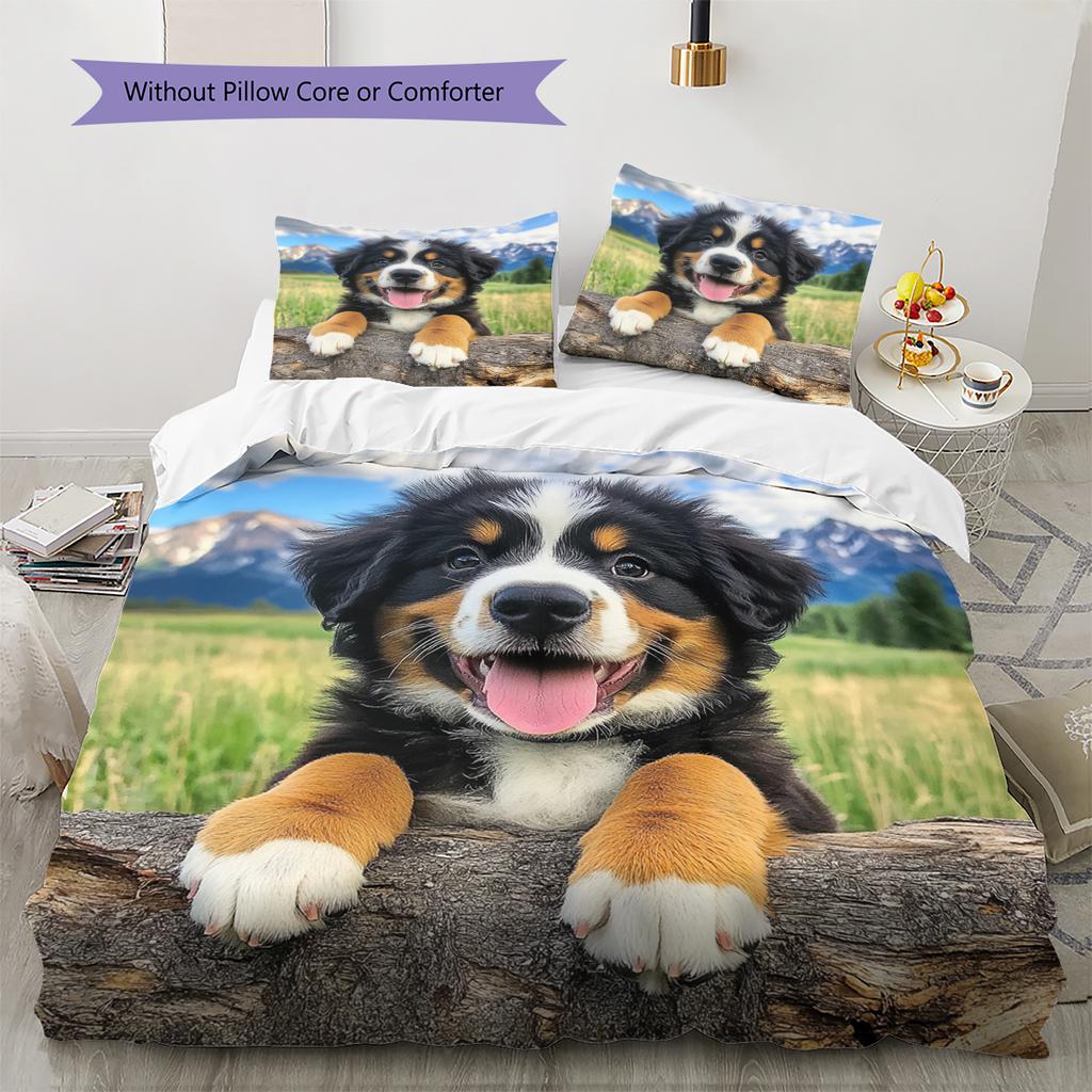 Cartoon Pattern Bedding Quilt Set Quilt Cover Pillowcase Home Decoration Birthday Gift (1 * Duvet Cover + 2 * Pillowcase, Without Core)