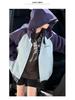 Girls' Color Block Hooded Windbreaker Jacket - 2025 Autumn Trend, Stylish Raglan Sleeve Fashion for Medium & Large Children