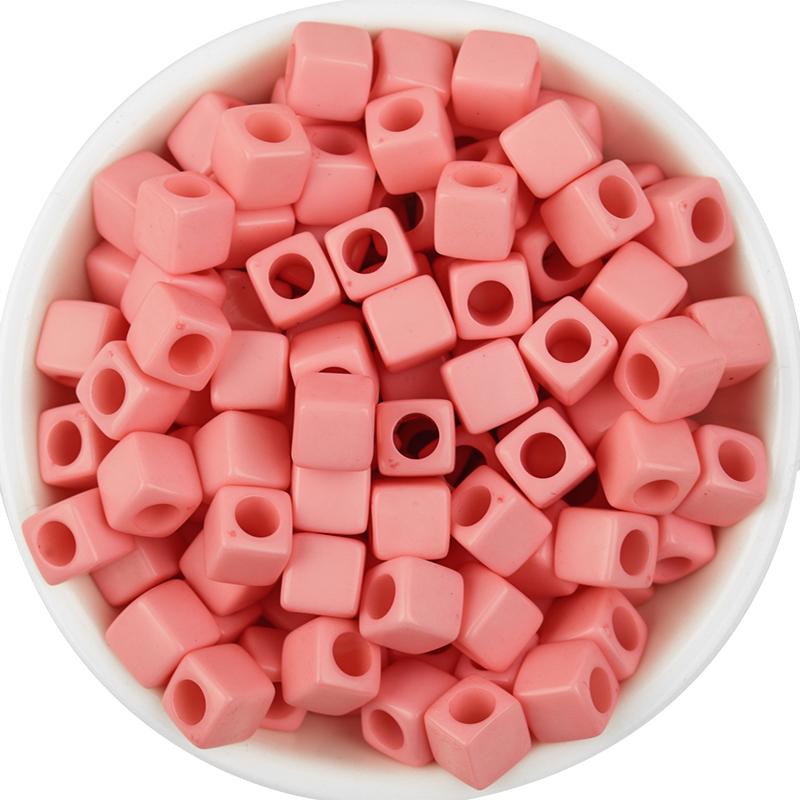 100pcs Acrylic Square Beads 7mm Solid Color Loose Spacer Bead for DIY Bracelet  Necklace Phone Chain  Handmade Beaded Supplies