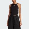 Adidas Originals Letter Logo Striped Tank Top Women Tops Black IB7302