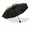 Stained Glass Floral Butterfly Panel - Vibrant Artwork for Home Decor Umbrella, Christmas Gift Y111