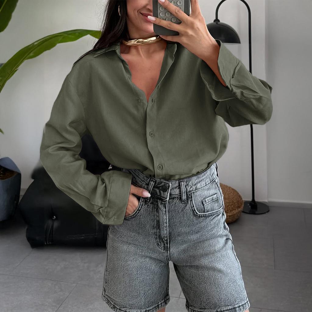 Elegant Baita Long-sleeved Cardigan Top Shirt for Women 2025 Autumn and Winter