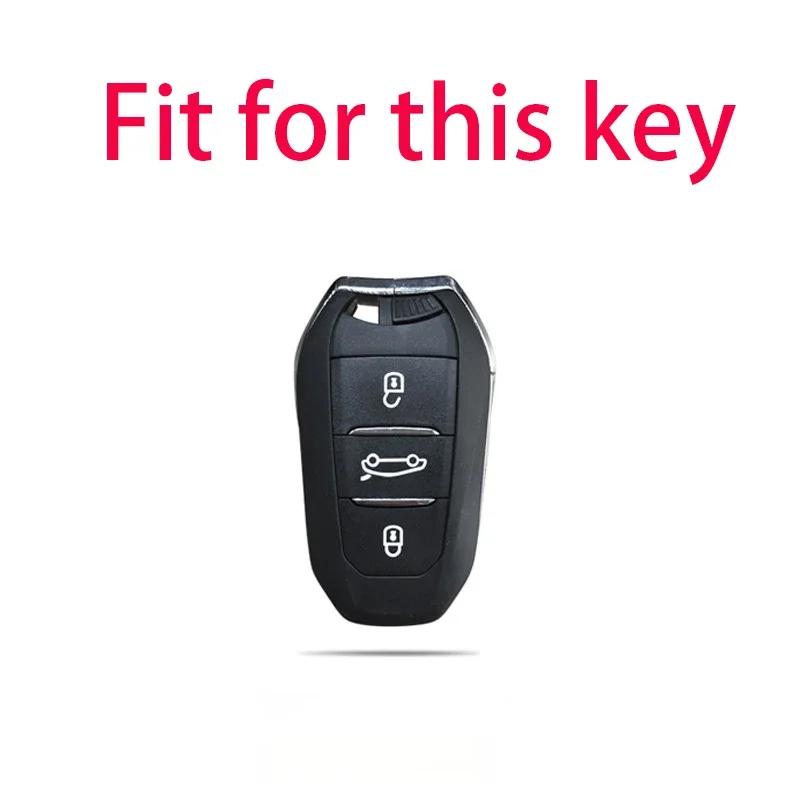 Étui Porte-Clés pour Voiture Nouveau Coque de Protection en TPU pour Clé de Voiture à Distance pour Peugeot 308 408 508 2008 3008 4008 5008 Citroen C4 C4L C6 C3-XR Pi