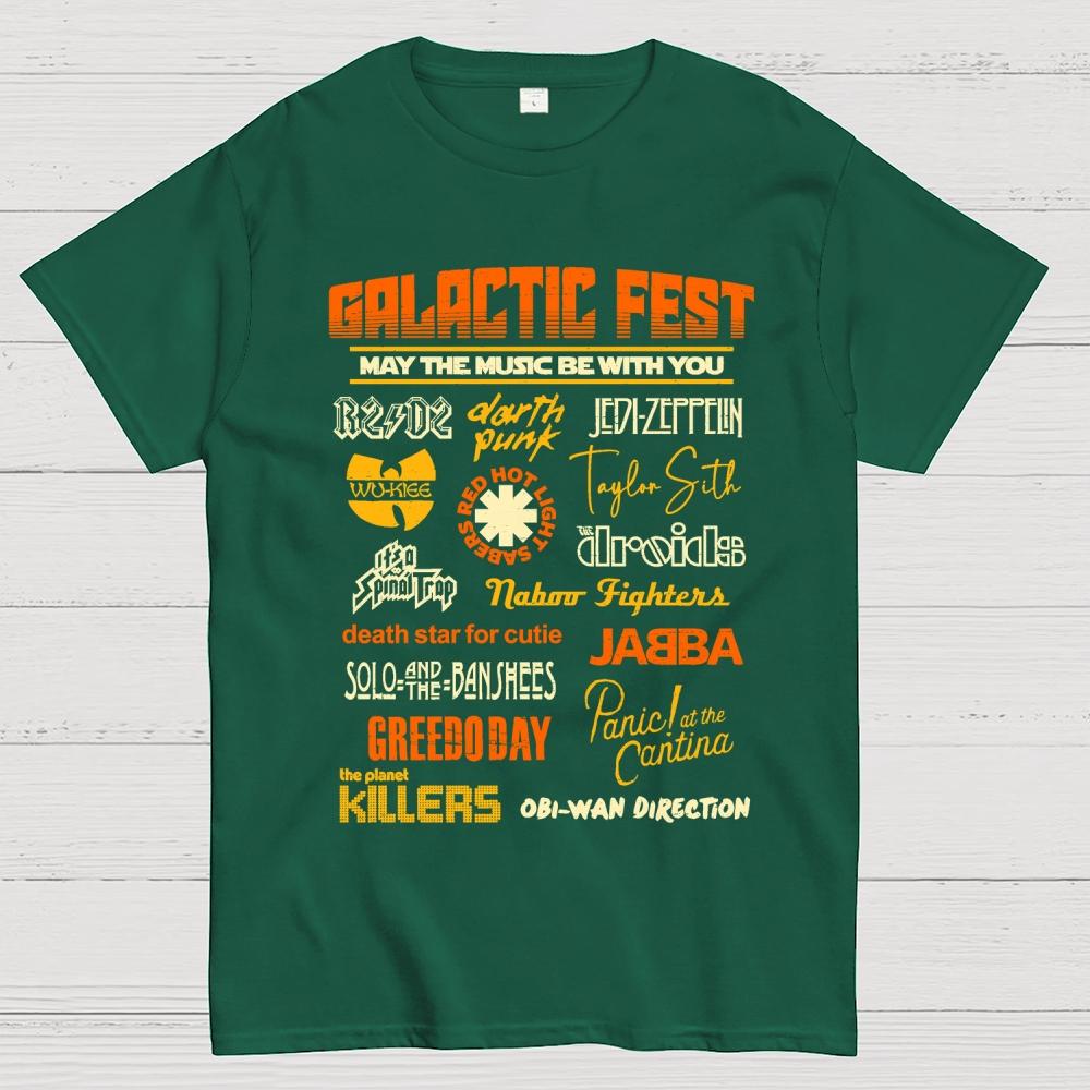 Galactic Fest Unisex 100% Cotton Summer Casual Cool Loose T-Shirt