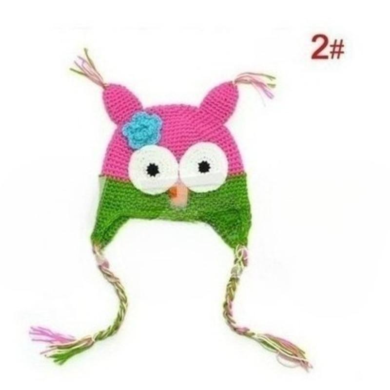 Cartoon Baby Hats Cat Knitted Cap Beard with Ears Winter Warm Newborn Caps Beanies Wool Girls Boys Hats Crochet