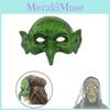 Green Witch Mask For Costume Parties Realistic Halloween Carnival Prop
