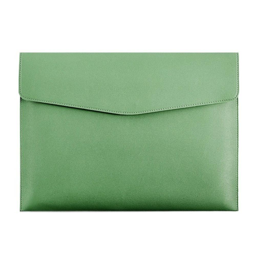 Large Capacity Leather Document Pouch Leather File Bag Stationery Dustproof Leather File Folder