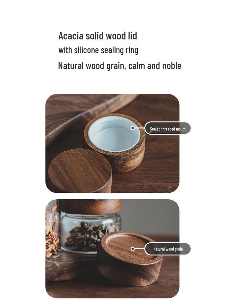 Japanese Glass Storage Jar with Lid for Coffee, Tea, Dried Tangerine Peel, and Grains