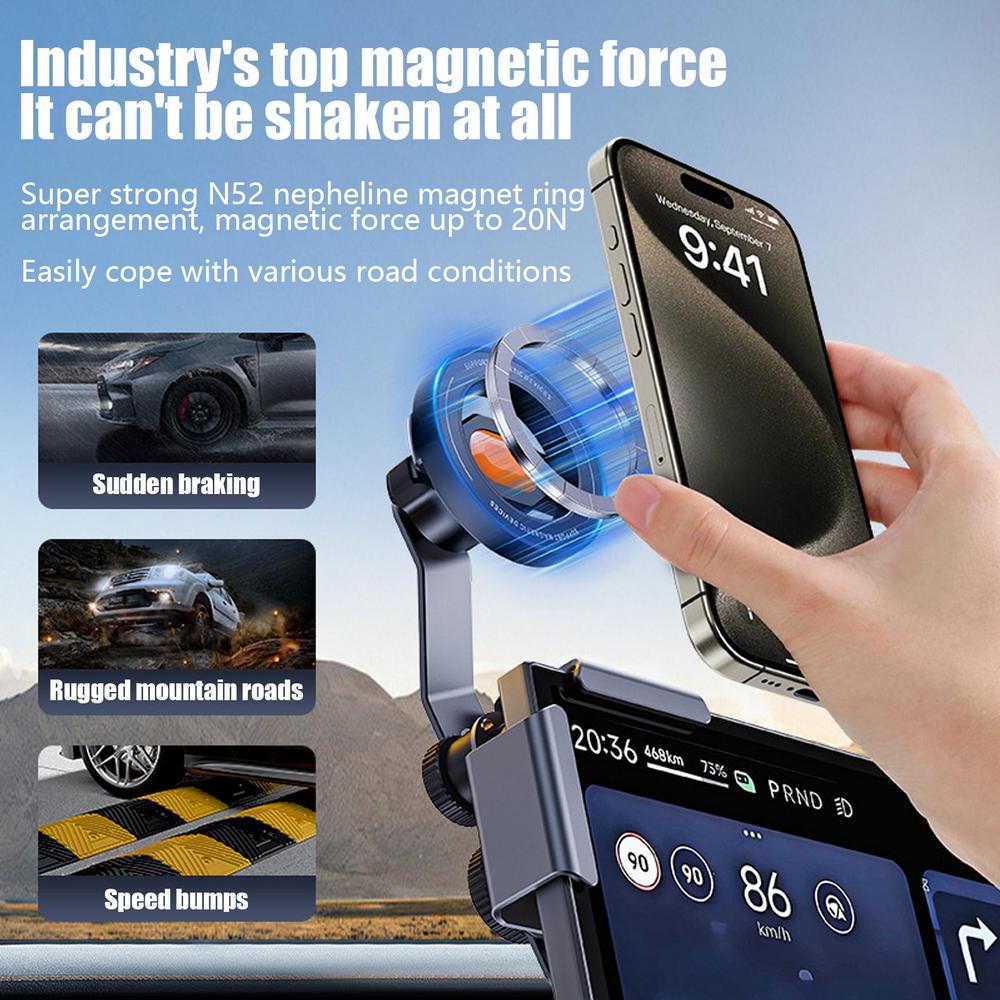 Adjustable Car Cradle Dash Stand Support With Suction Cup magnetic bracket Automobile Mobile Phone Holder Cradle