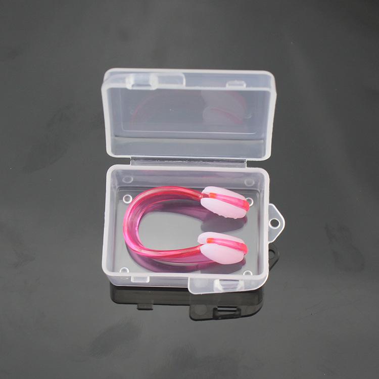 1Pc Swimming Nose Clip with Storage Case Silicone Waterproof Swim Training Protector