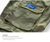 Herren Sommer Camouflage Cargo-Shorts mit mehreren Taschen, Elastischer Bund, Gerades Bein, Reine Baumwolle, Mittellang.