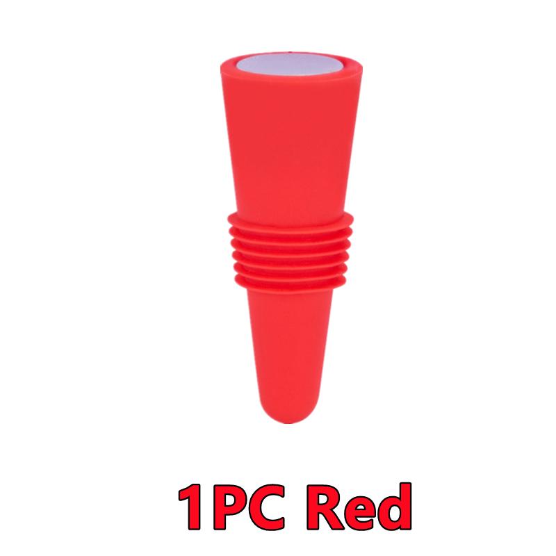 New 6/2/1PC Silicone Wine Bottle Stopper Set Whiskey Leak Proof Beer Champagne Bottle Cap Closer Wine Cork Lid Bar Accessories