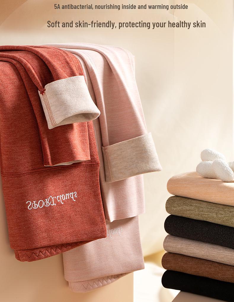 Women's German Cashmere Silk Seamless Pants: Velvet-Thick, Warm Cotton Wool for Winter/Autumn School Uniform