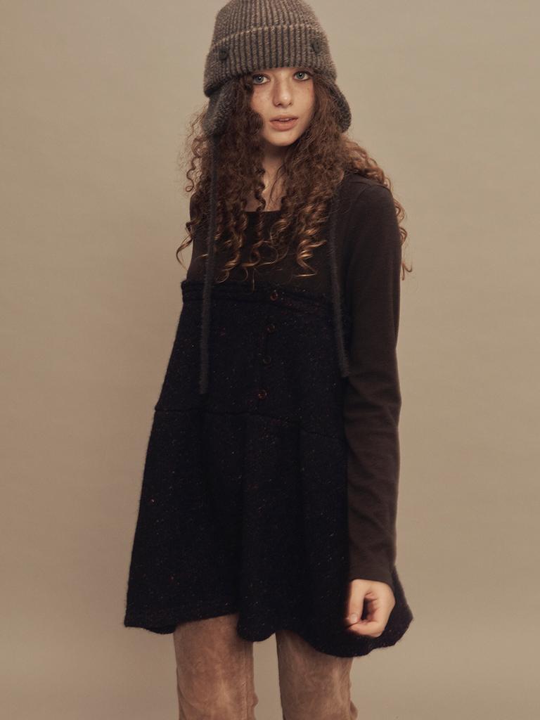 SETSETSET Midnight Deep Purple Tweed Knit