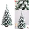 Desktop Christmas Tree Artificial Snow Frost Pine Tree Christmas Ornaments Tree Xmas Flocking Tree Xmas Holiday Table Decoration