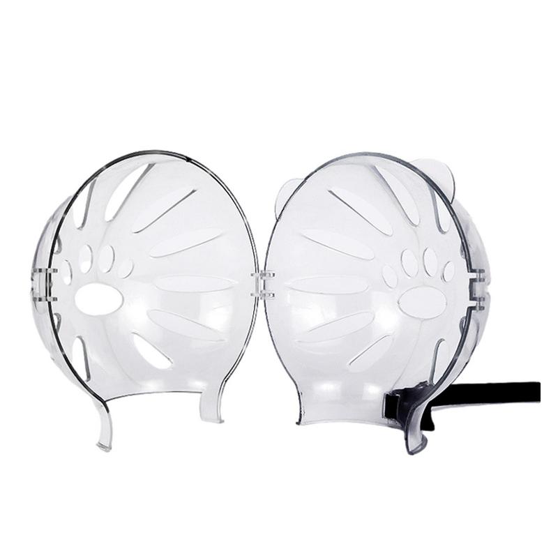 

Cat Mouth Cover Grooming Mask Anti Bite Breathable Kitten Head Protective Space Bubble Ball Pet Cover Grooming Help Supplies S