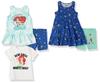 Tops and Bottoms Coordination Set Brand Spotted Disney Marvel Star Wars Frozen Princess Girls Mermaid [Amazon Essentials] 5-piece (Former Name Zebra)