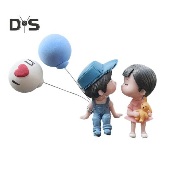 

Украшения для автомобиля, милые фигурки пар из мультфильмов, воздушные шары, украшения для приборной панели автомобиля, украшения для домашнего офиса автомобиля синий