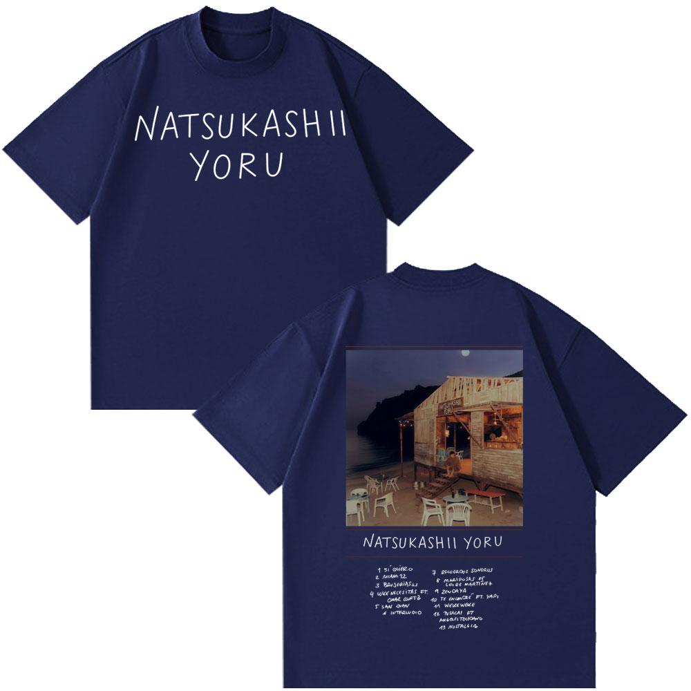 Fashion Oversized Tees Rapper SAIKO Natsukashii Yoru Album 2025 Merch T-shirt Men's Women Cotton T-shirts Couple Style Clothing