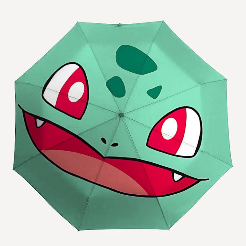 

1pc Pokemon Bulbasaur Automatic Open/Close Umbrella Compact Travel Umbrella, 8 Rib Heavy Duty, Perfect for Women & Men a0923164