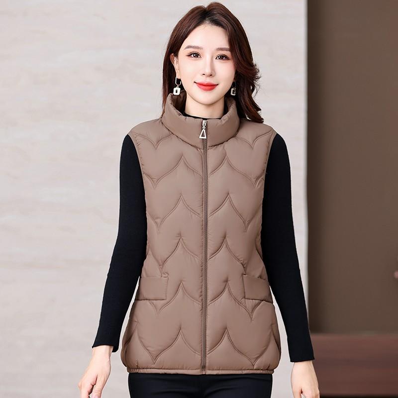 Woman Jacket Vest Autumn Winter Cotton Women's Short Sleeveless down Cotton-Padded Vest  Coat Chaleco Mujer
